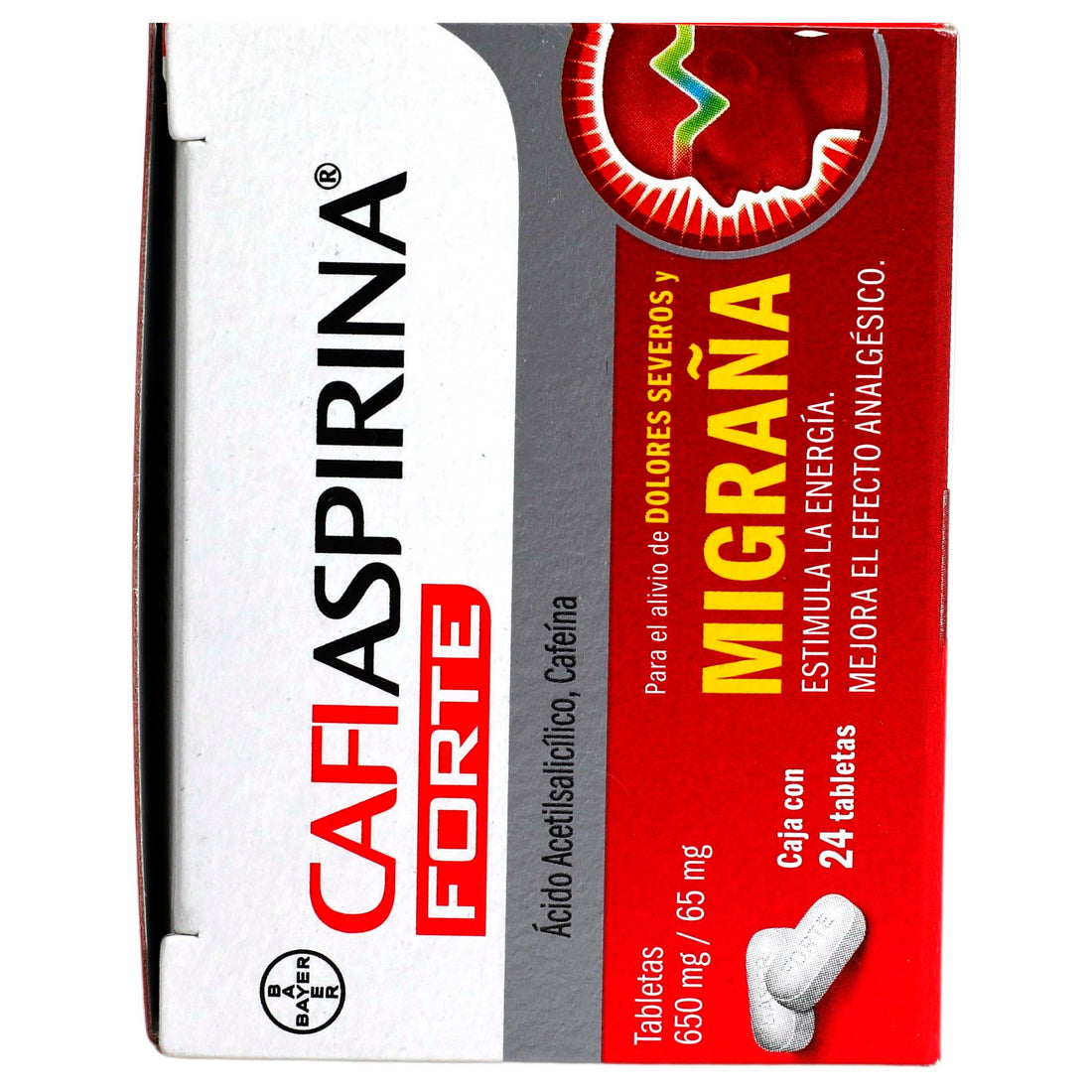 Cafiaspirina Forte 650/65Mg Con 24 Tabletas (Acido Acetilsalicilico/Cafeina) 3 - 7501008433553