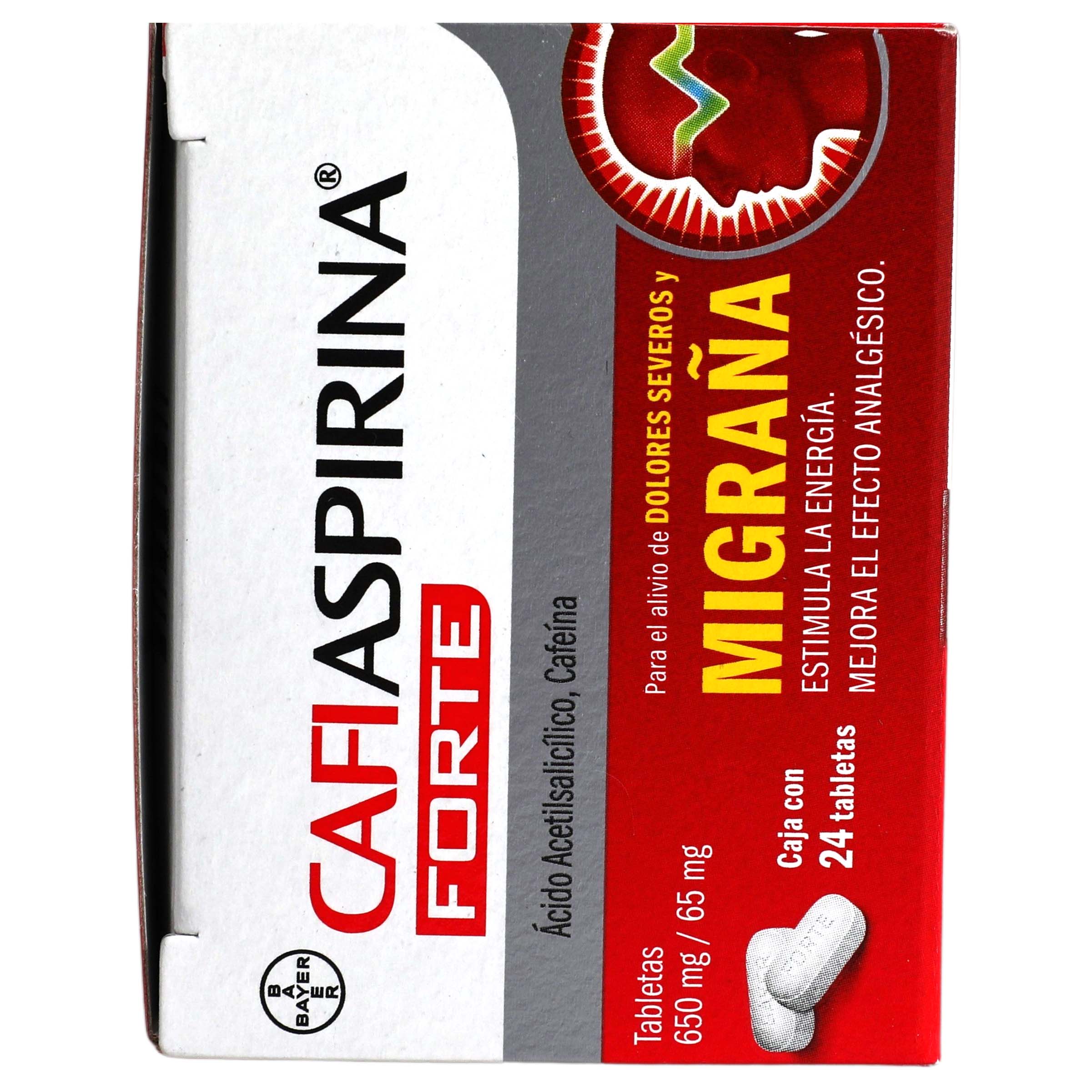 Cafiaspirina Forte 650/65Mg Con 24 Tabletas (Acido Acetilsalicilico/Cafeina) 3 - 7501008433553