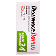 Desenfriol-Ito Plus 1Mg/2.5Mg/80Mg Con 24 Tabletas (Clorfenamina/Fenilefrina/Paracetamol) - WeCare Pharma