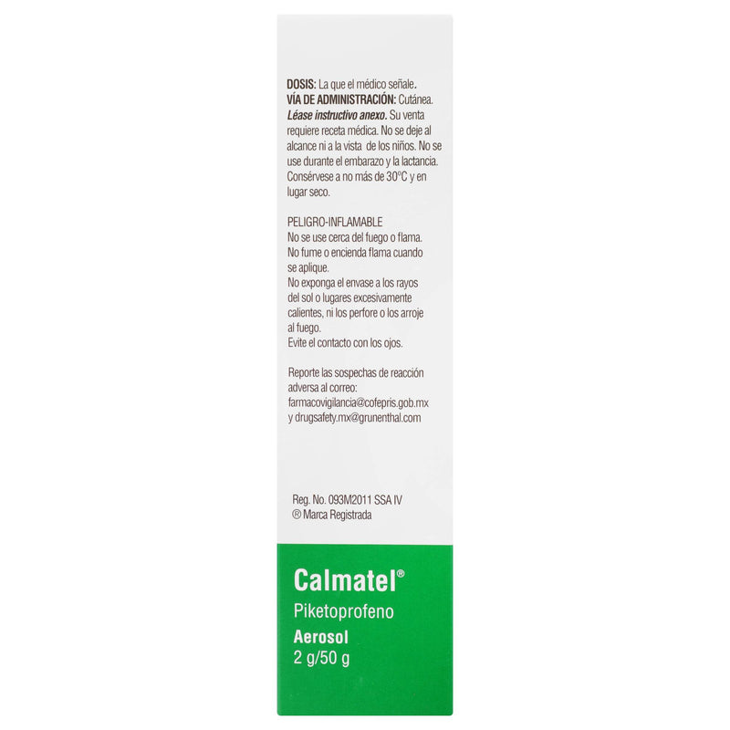 Calmatel Aerosol 2G 50G (Piketoprofeno) - WeCare Pharma