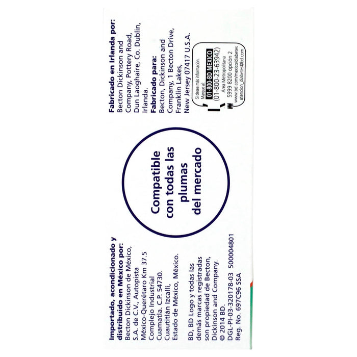 Aguja Para Pluma Bd 32Gx4Mm Con 10 - WeCare Pharma