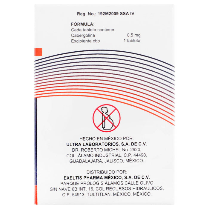 Evemglea 0.5Mg Con 8 Tabletas (Cabergolina) - WeCare Pharma