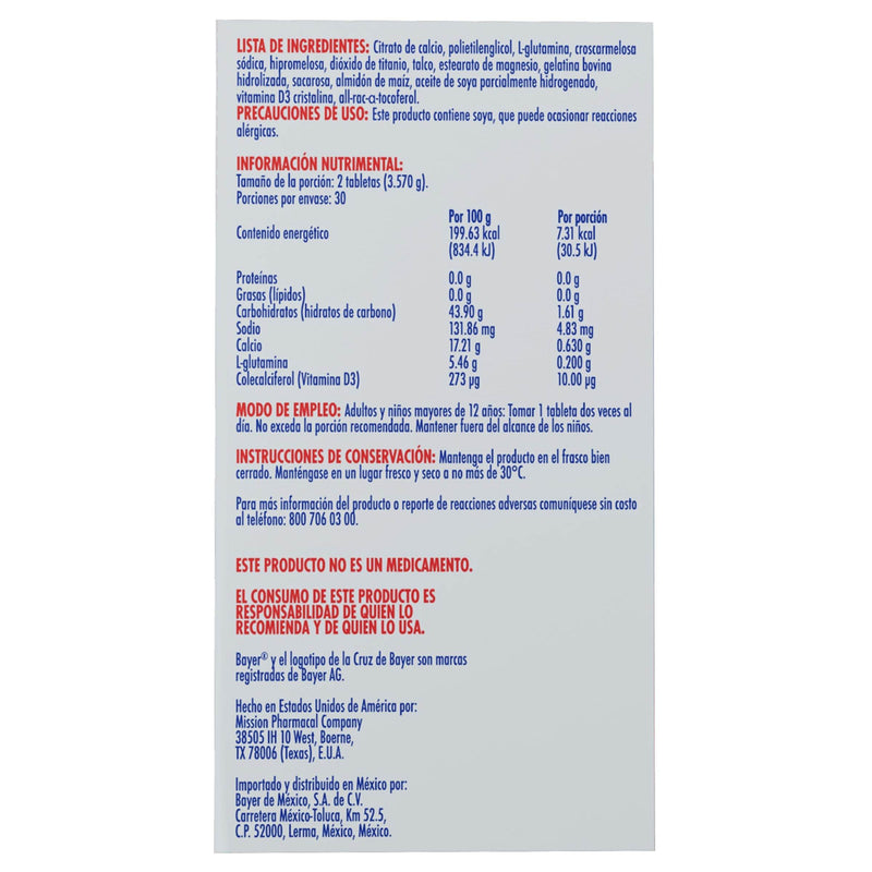 Citracal + D Fem 1.785G Con 60 Tabletas (Calcio/L-Glutamina/Vitamina D3) - WeCare Pharma