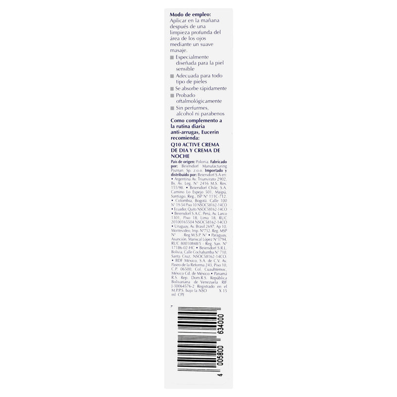 Eucerin Antiarrugas Q10 Contorno Ojos 15Ml - WeCare Pharma