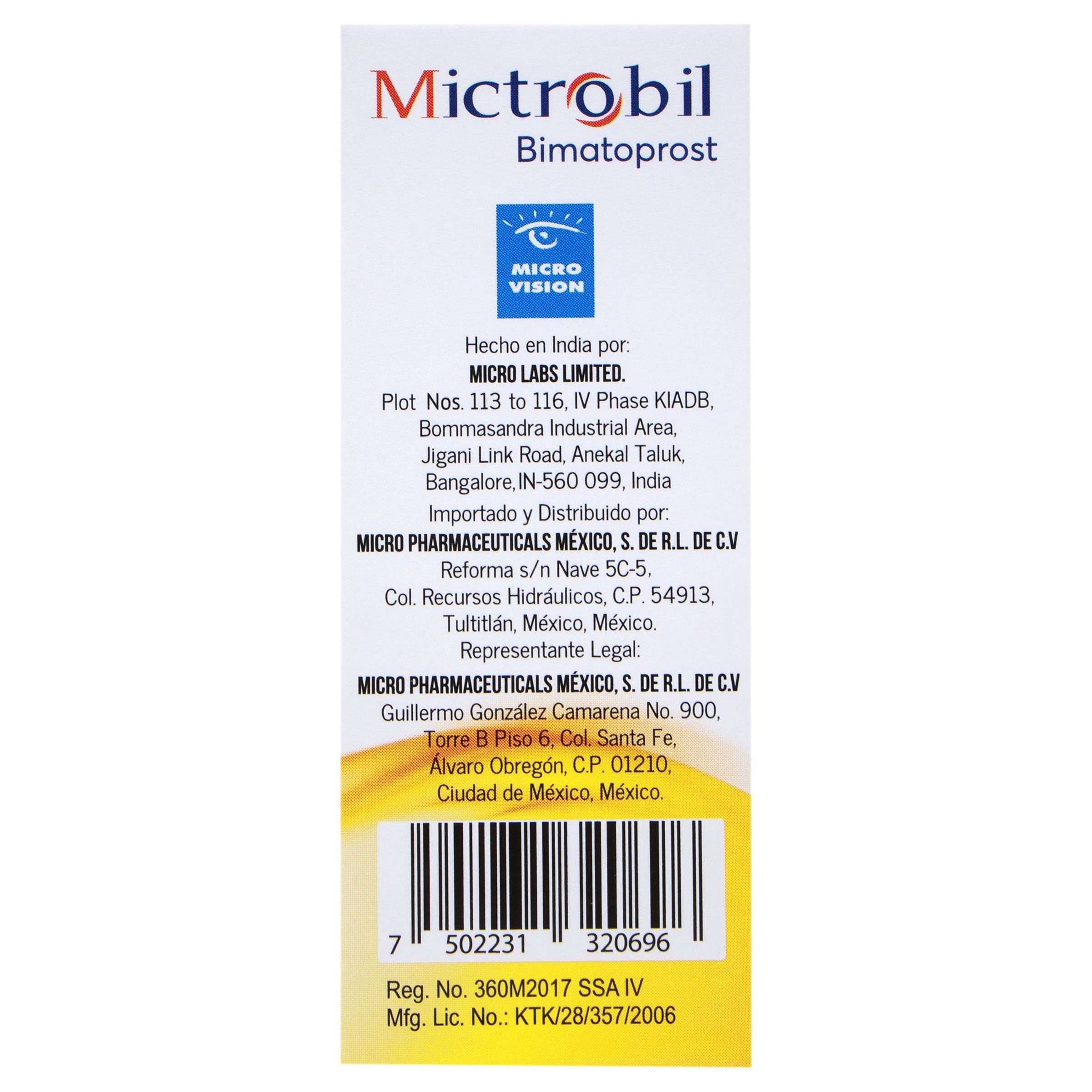 Mictrobil Gotas 0.3Mg/Ml (Bimatoprost) — WeCare Pharma