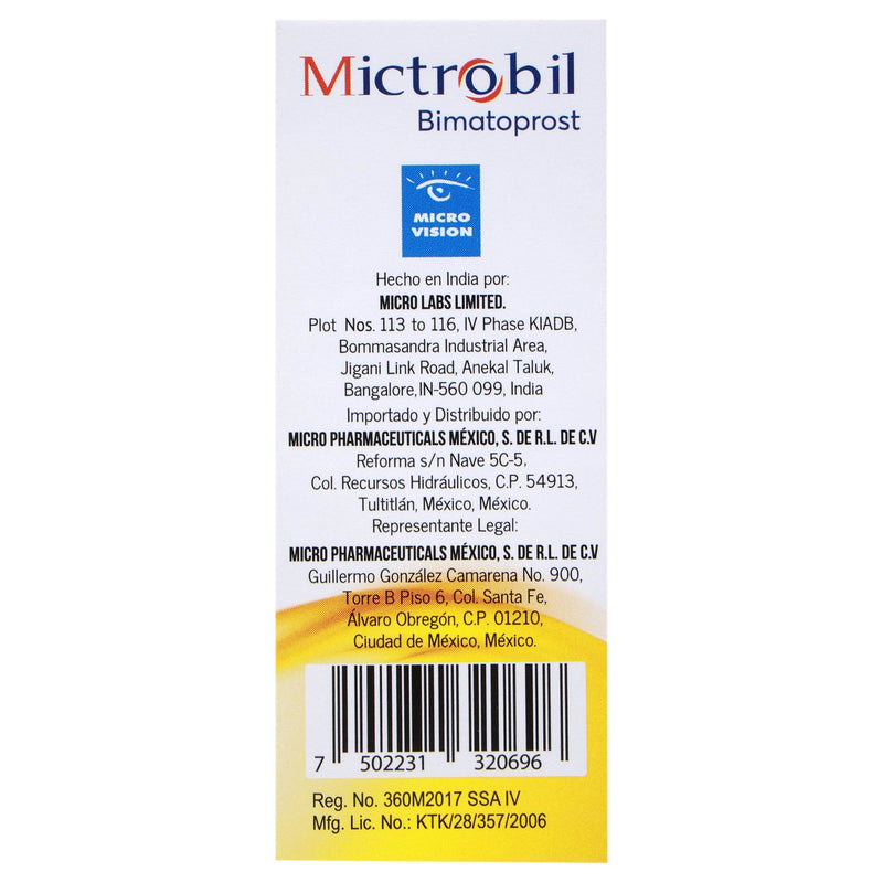Mictrobil Gotas 0.3Mg/Ml (Bimatoprost) - WeCare Pharma
