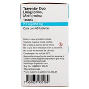 Trayenta Duo 2.5Mg/850Mg Con 60 Tabletas (Linagliptina/Metformina) - WeCare Pharma