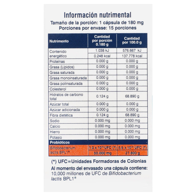 Microbiot Fit 180Mg Con 15 Capsulas (Bifidobaterium Lactis Bpl1) - WeCare Pharma