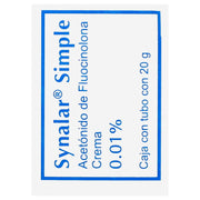 Synalar Simple Crema 0.01% 20G (Fluocinolona) - WeCare Pharma
