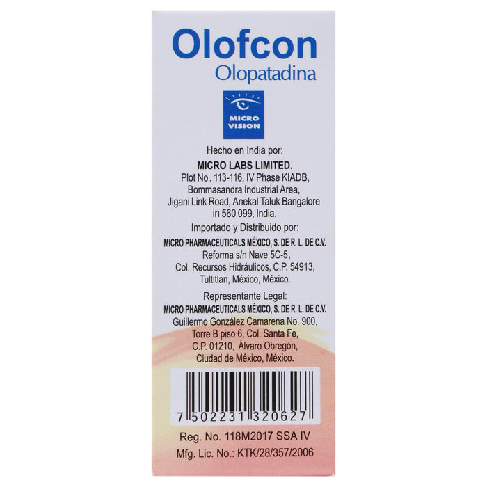 Olofcon Gotas 1Mg/Ml 5Ml (Olopatadina) - WeCare Pharma