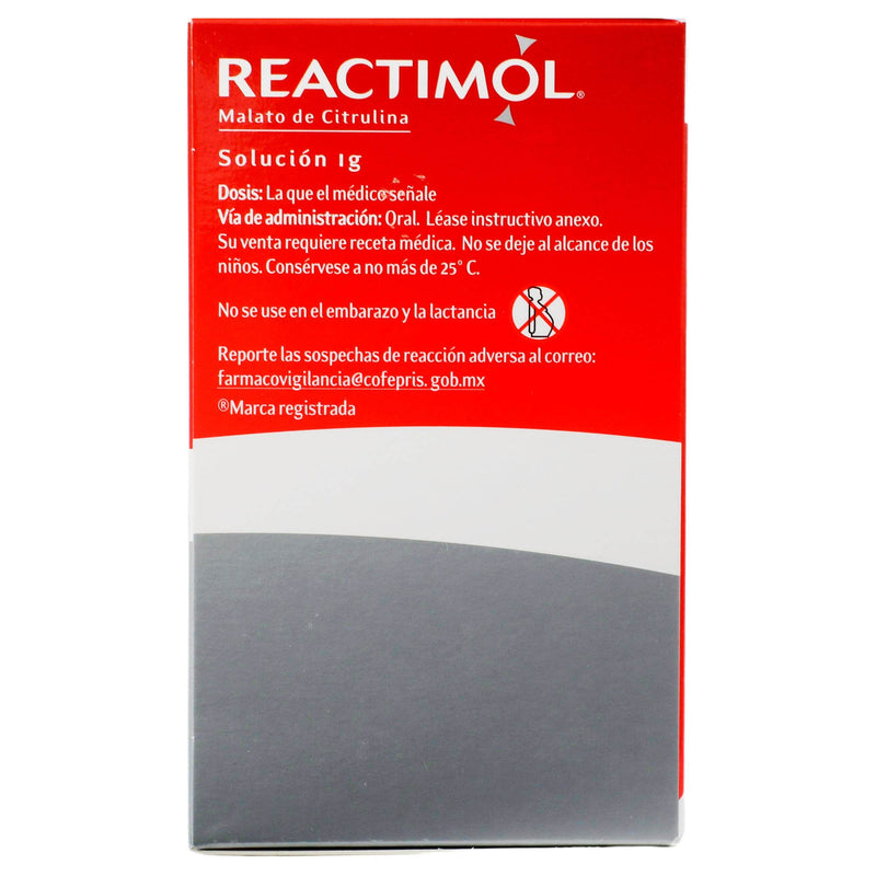 Reactimol Solución 1G Sobres 10Ml Con 36 (Malato De Citrulina) - WeCare Pharma