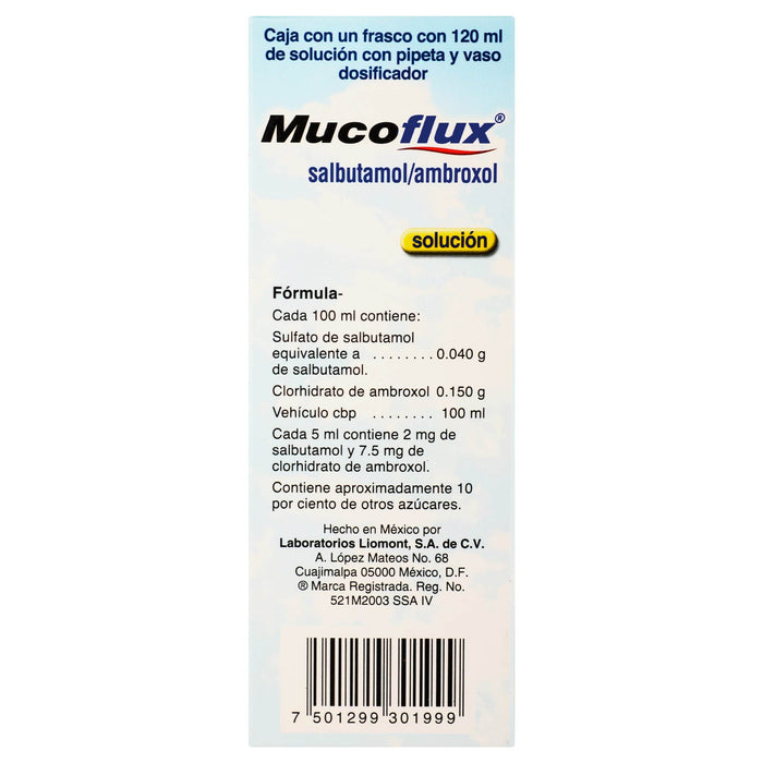 Mucoflux Suspensión 150Mg/40Mg 120Ml (Salbutamol/Ambroxol) - WeCare Pharma