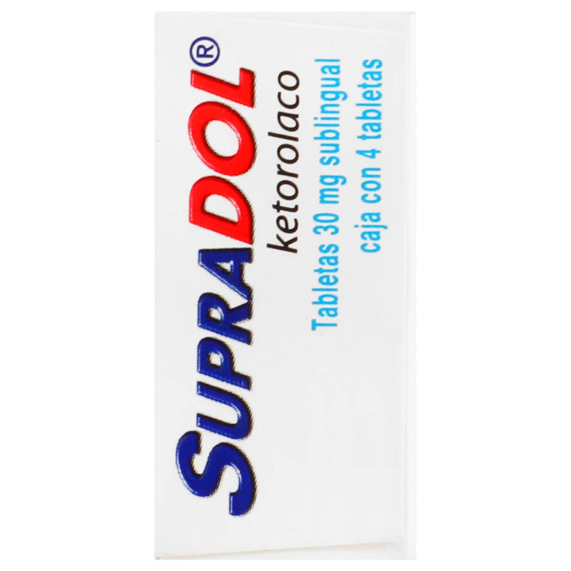 Supradol Sl 30Mg Con 4 Tabletas (Ketorolaco) - WeCare Pharma