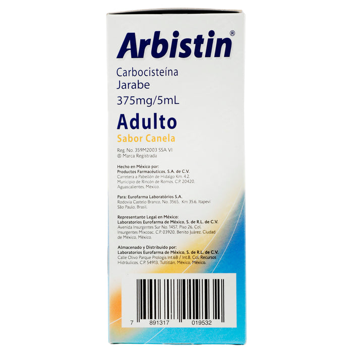 Arbistin Jarabe 375Mg/5Ml 150Ml (Carbocisteina) 8 - 7891317019532