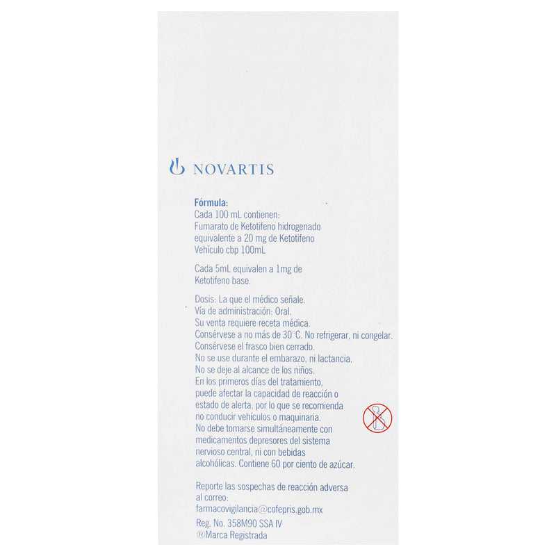 Zaditen Jarabe 1Mg/5Mg 100Ml (Ketotifeno) - WeCare Pharma