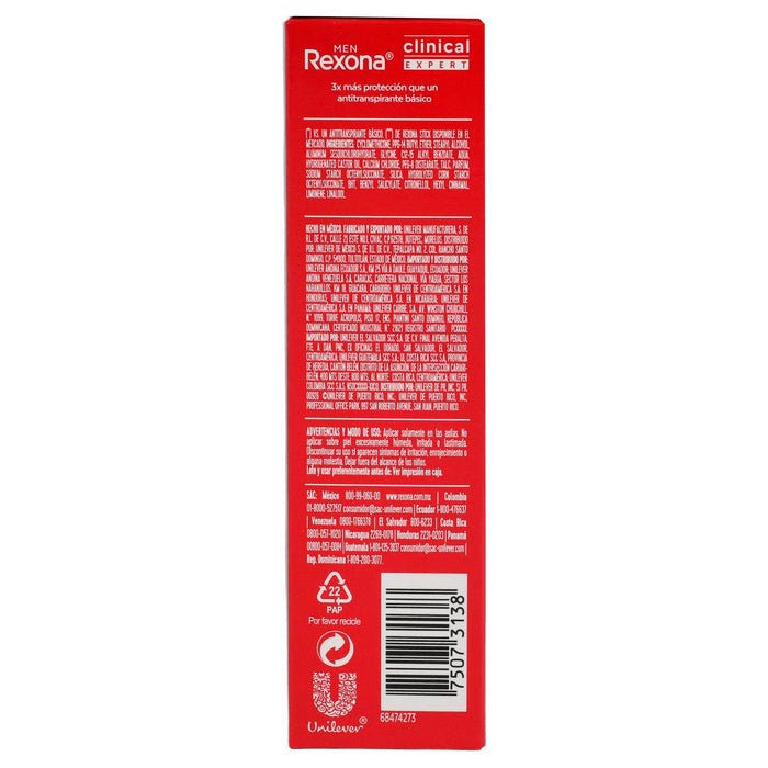 Desodorante Rexona Men Clinic Sport Stick 46G - WeCare Pharma