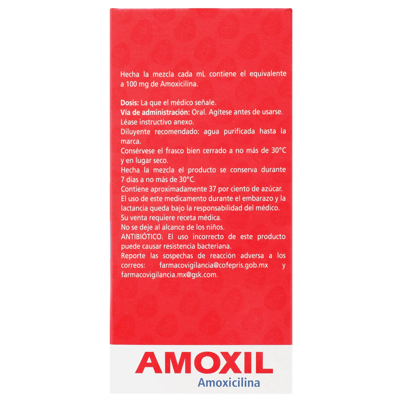 Amoxil Suspensión 500Mg/5Ml 75Ml (Amoxicilina) - WeCare Pharma