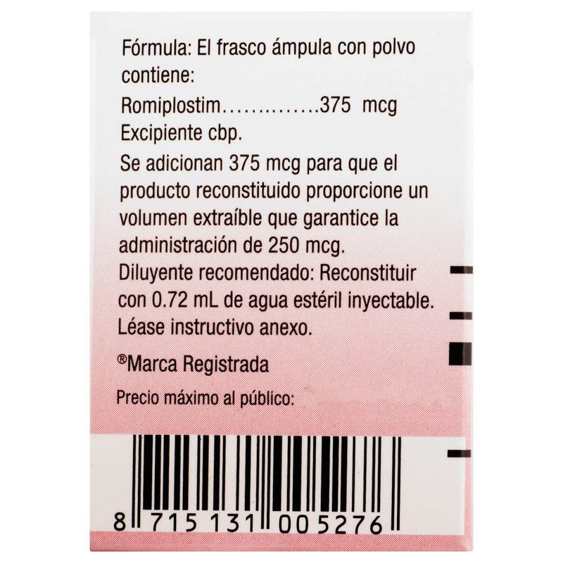Nplate Frasco 250Mcg Con 1 Ampulas (Romiplostim) - WeCare Pharma