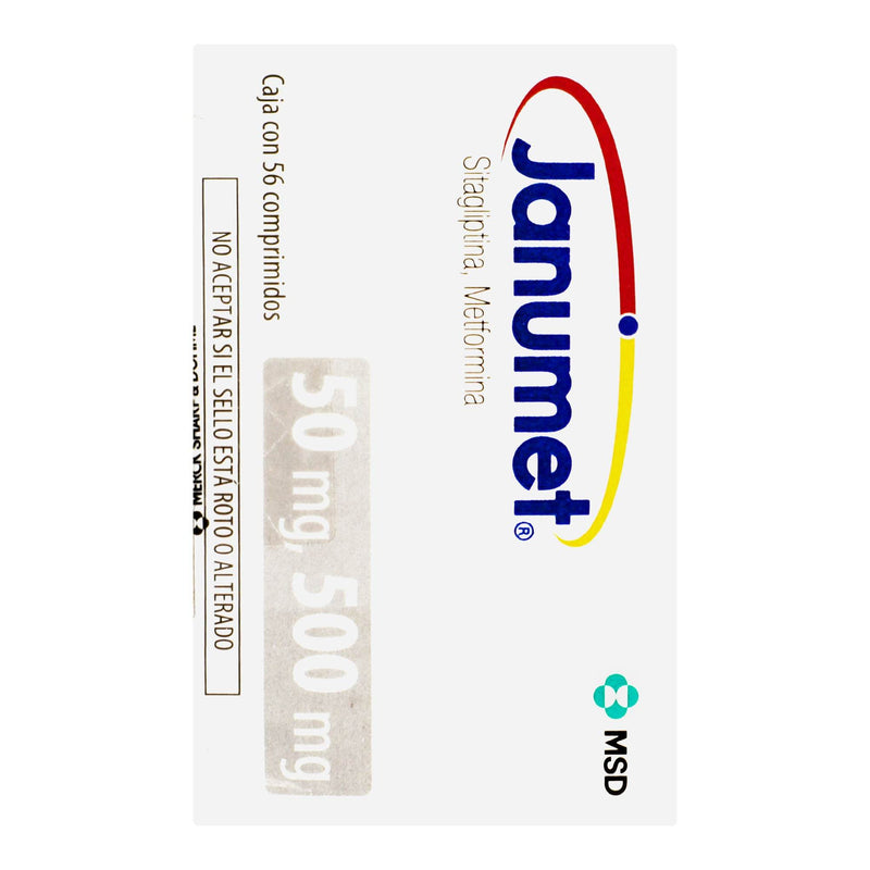 Janumet 50Mg/500Mg Con 56 Tabletas (Sitagliptina/Metformina) - WeCare Pharma