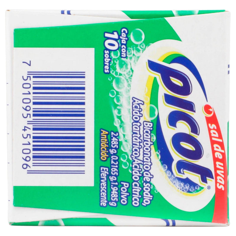 Sal De Uvas Picot Sobres 2.48G/0.21G/1.94G Con 10 (Bicarbonato/Ac Tartarico/Ac Citrico) - WeCare Pharma