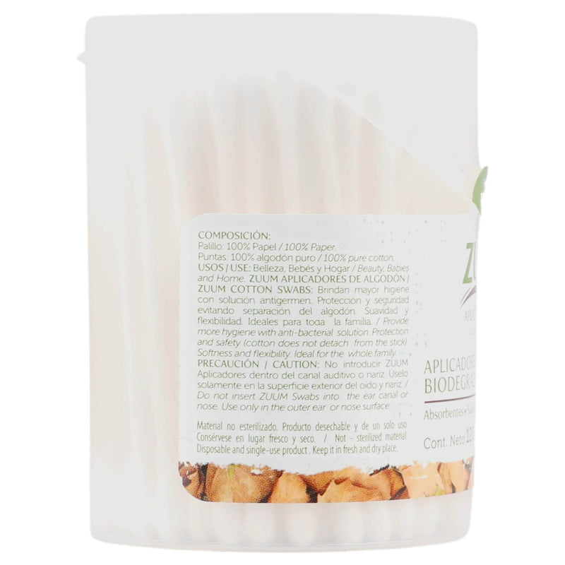 Aplicadores De Algodón Zuum Con 120 - WeCare Pharma