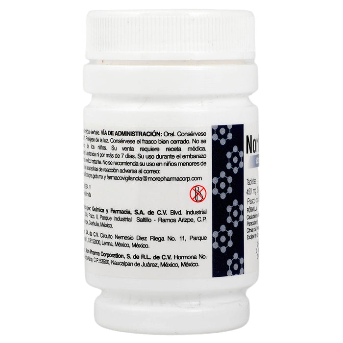 Norflex Plus 450Mg/35Mg Con 50 Tabletas (Paracetamol/Orfenadrina) - WeCare Pharma