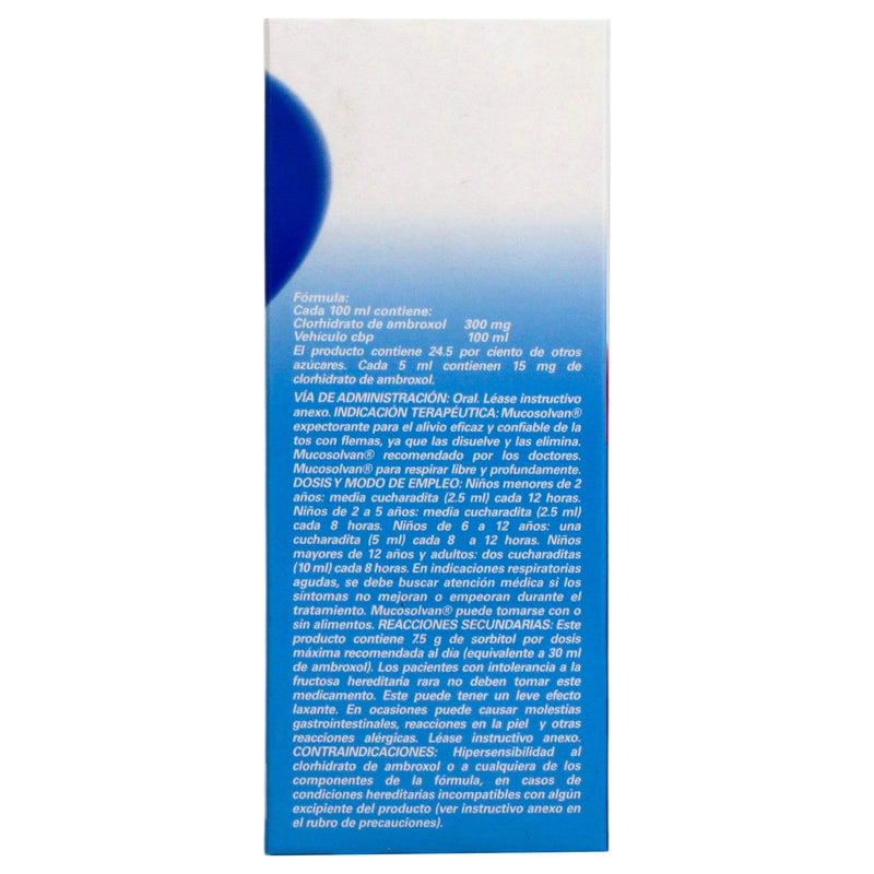 Mucosolvan Solución 300Mg/100Ml 120Ml (Ambroxol) - WeCare Pharma