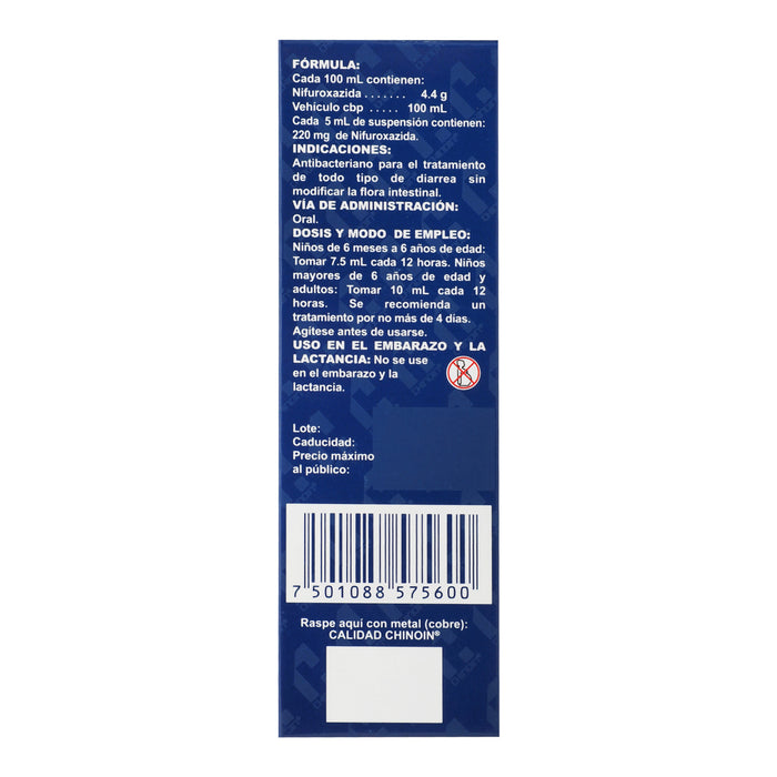 Topron Suspensión 4.4G/100Ml 120Ml (Nifuroxazida) 7 - 7501088575600