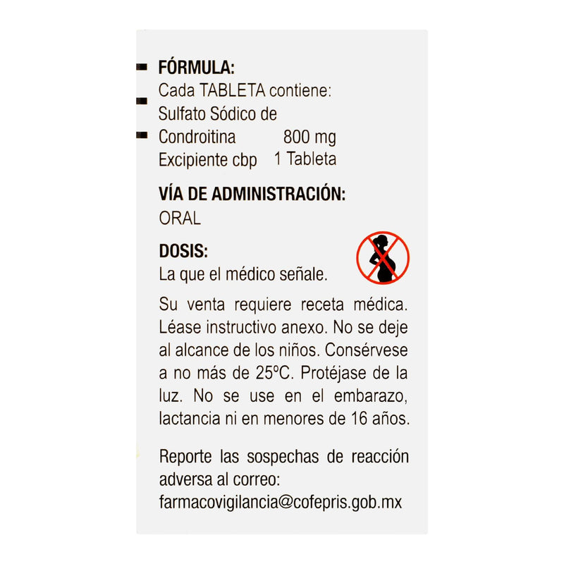 Condrosulf 800Mg Con 30 Tabletas (Condroitina) - WeCare Pharma
