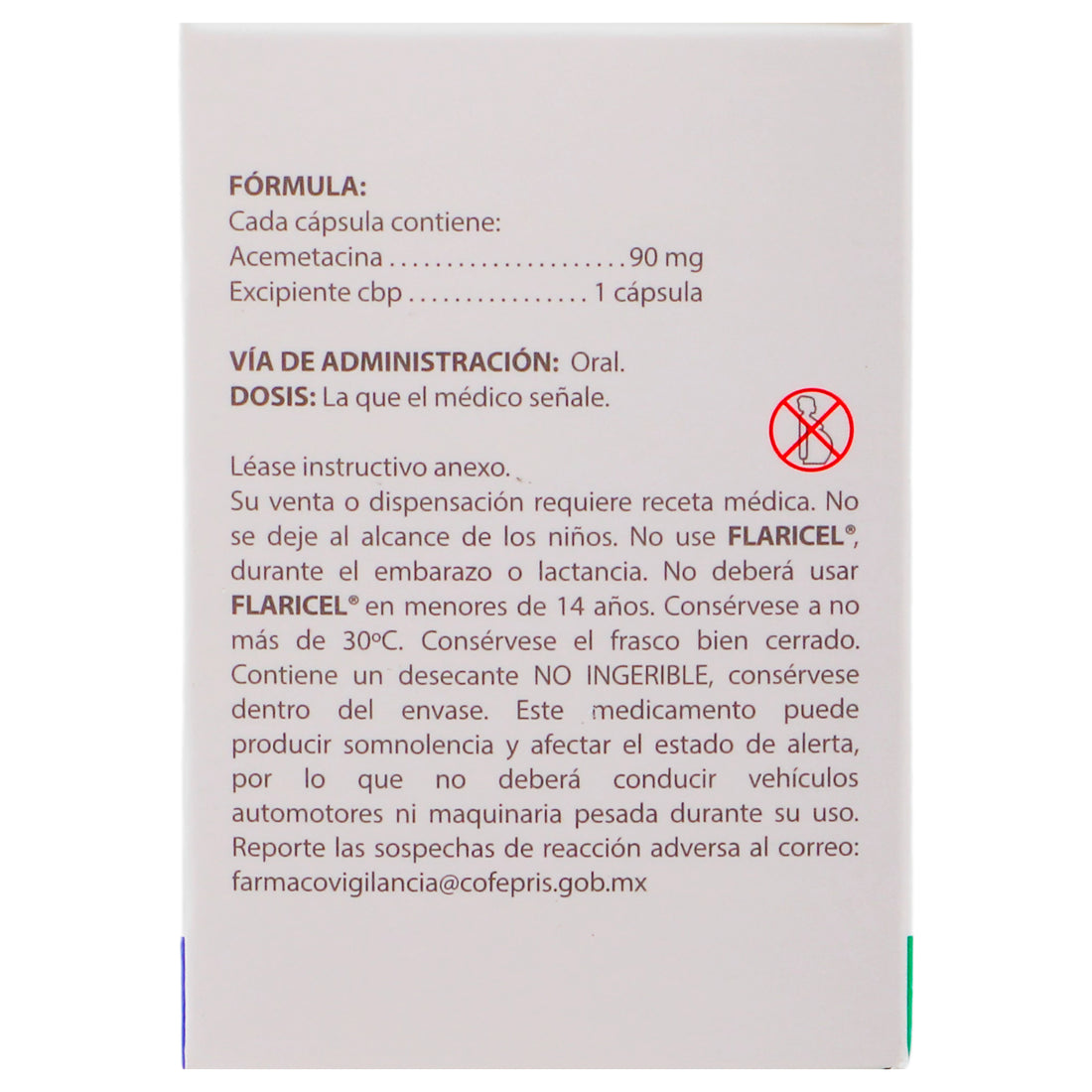 Flaricel 90Mg Con 14 Capsulas (Acemetacina) 8 - 7501390914913