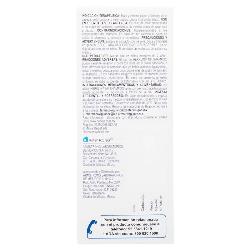 Herklin Shampoo Frasco 60Ml (Fenotrina) - WeCare Pharma