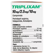 Triplixam 10Mg/2.5Mg/10Mg Con 30 Comprimidos (Perindopril/Arginina/Indapamida/Amlodipino) - WeCare Pharma