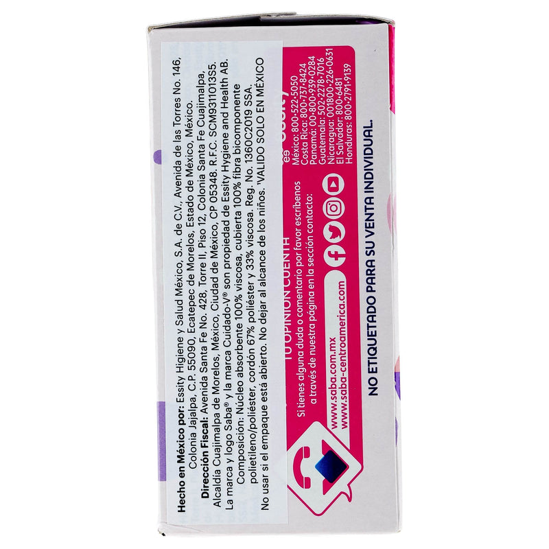Tampones Saba Súper Plus V-Compacto Con 10 - WeCare Pharma