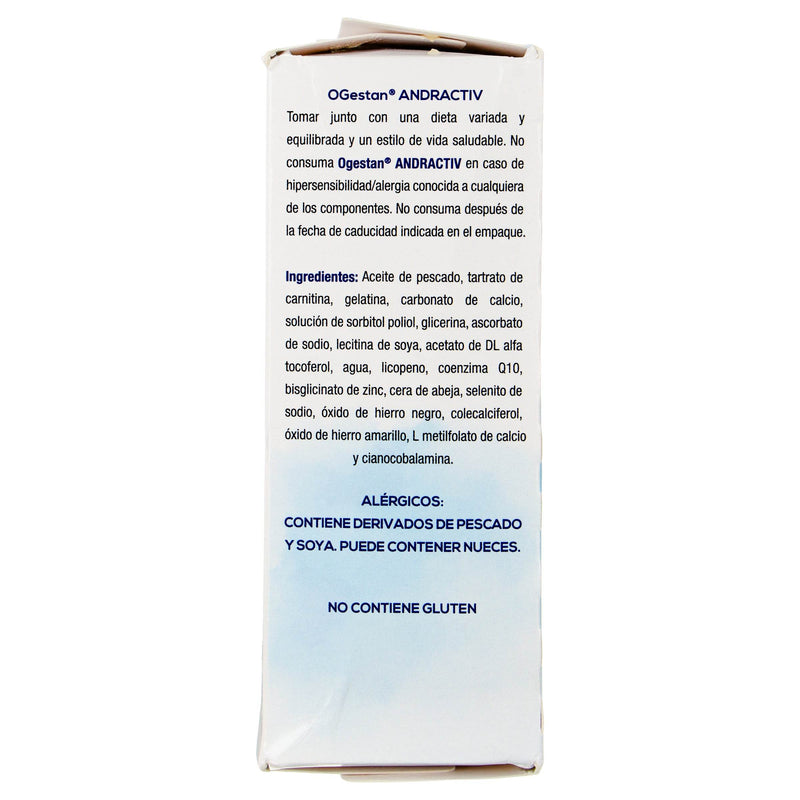 Ogestan Andractiv (Sup Alimenticio) Capsulas 1.617G Con 30 - WeCare Pharma