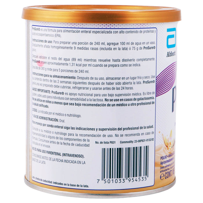Prosure Lata 380G Vainilla (Suplemento Alimenticio) - WeCare Pharma