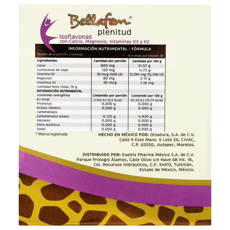 Bellafem Plenitud 76G Con 60 Tabletas (Suplemento Alimenticio) - WeCare Pharma