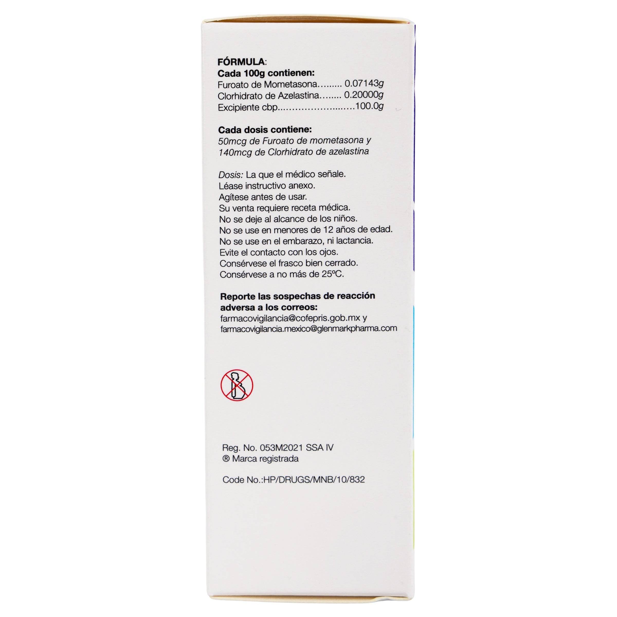 Dirnelid-Az Suspensión 50Mcg/140Mcg 150D (Mometasona/Azelastina ...