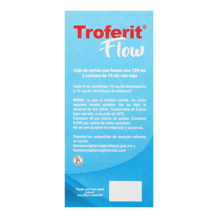 Troferit Flow Jarabe 3Mg/3Mg/Ml 120Ml (Dropropizina/Ambroxol) - WeCare Pharma