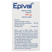 Epival 500Mg Con 30 Comprimidos (Valproato Semisodico) - WeCare Pharma