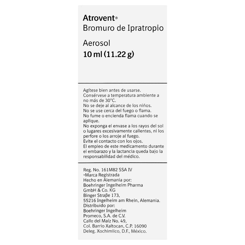 Atrovent Aerosol 11.2G/10Ml Con 1 (Bromuro De Ipatropio) - WeCare Pharma