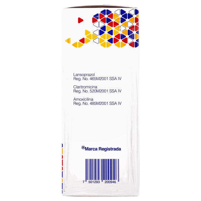 Pylopac 30Mg/500Mg/500Mg Con 7 Pack Capsulas (Lansoprazol/Claritromicina/Amoxicilina) - WeCare Pharma