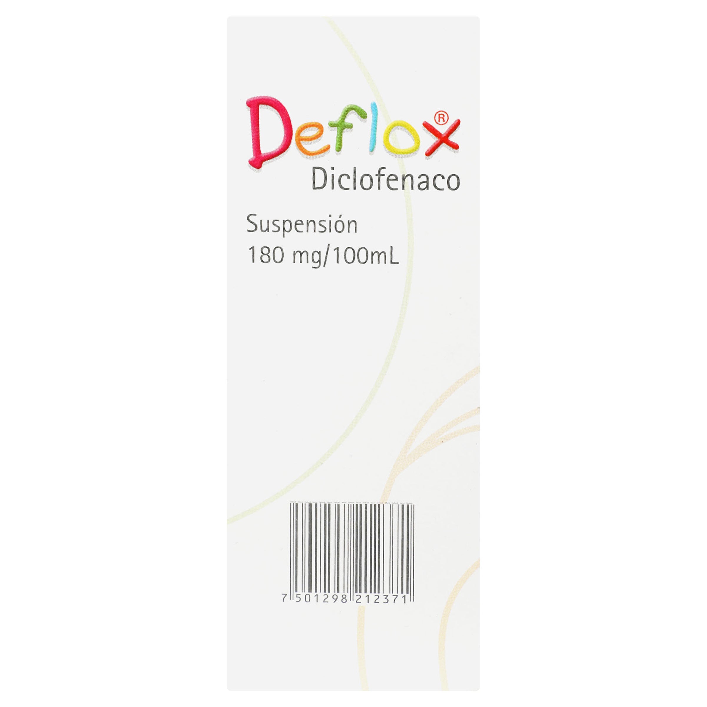 Deflox Suspensión 180Mg/100Ml 120Ml (Diclofenaco) 7 - 7501298212371