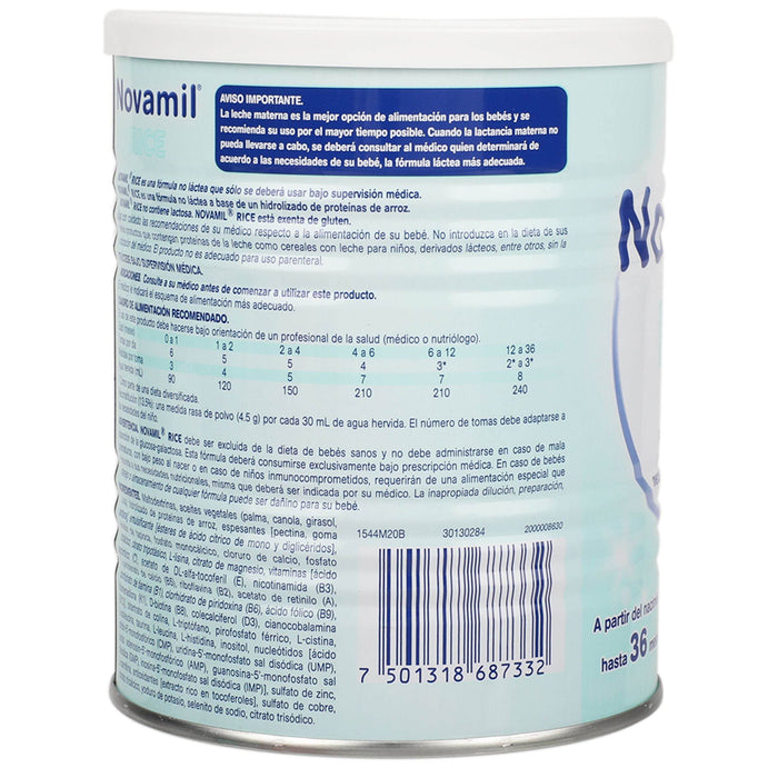 Novamil Rice Lata 400G (Form Lactea) — WeCare Pharma