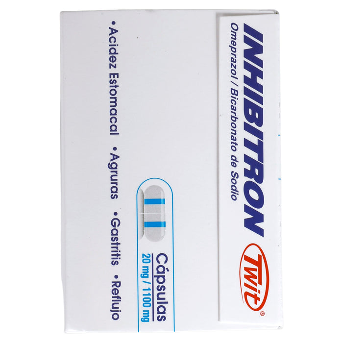 Inhibitron Twit 20Mg/1100Mg Con 30 Capsulas (Omeprazol/Bicarbonato De Sodio) 7 - 7501299305751