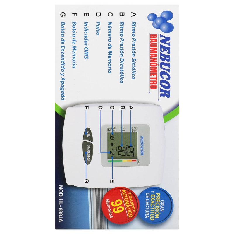 Monitor De Presión Arterial Digital Nebucor Brazo - WeCare Pharma