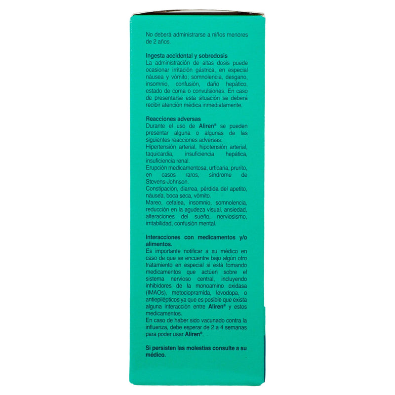 Aliren Solución 2.5G/0.1G/15G/100Ml 30Ml (Amantadina/Clorfenamina/Paracetamol) - WeCare Pharma