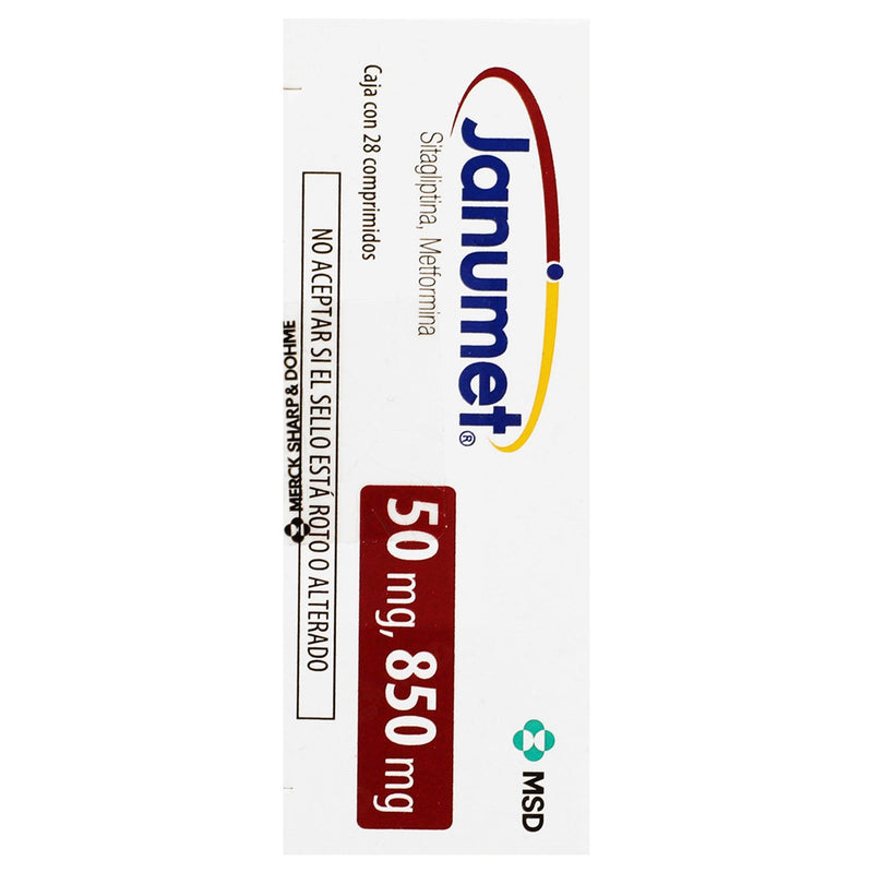 Janumet 50Mg/850Mg Con 28 Tabletas (Sitagliptina/Metformina) - WeCare Pharma
