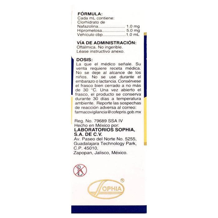 Naphacel Ofteno Gotas 1Mg/5Mg/Ml 15Ml (Nafazolina/Hipromelosa) - WeCare Pharma