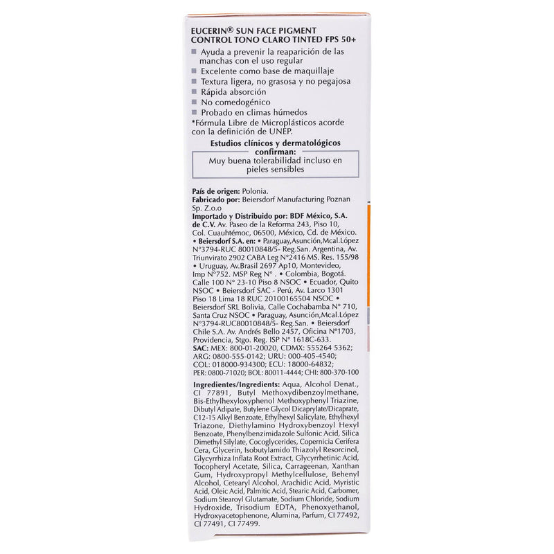 Eucerin Sun Pigment Tono Claro Fps50 Antima - WeCare Pharma