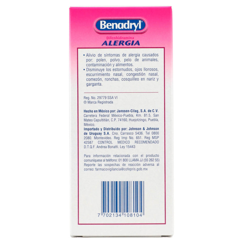 Benadryl Jarabe 250Mg/100Ml 120Ml (Difenhidramina) - WeCare Pharma